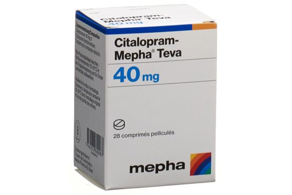 Citalopram-Mepha Teva cpr pell 40 mg bte 28 pce