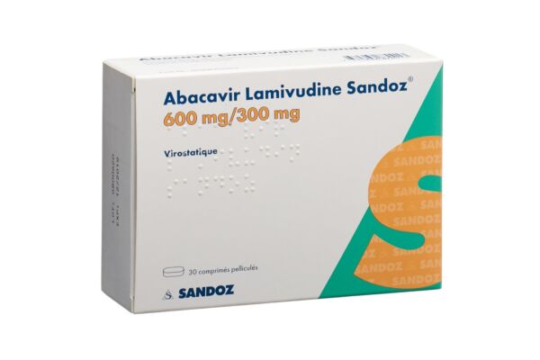 Abacavir Lamivudin Sandoz Filmtabl 600mg/300mg 30 Stk