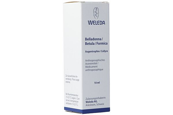 Weleda Belladonna/Betula/Formica Gtt Opht Fl 10 ml