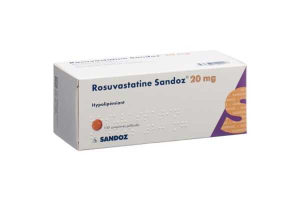 Rosuvastatin Sandoz Filmtabl 20 mg 100 Stk