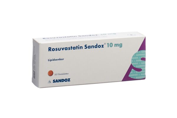 Rosuvastatine Sandoz cpr pell 10 mg 50 pce