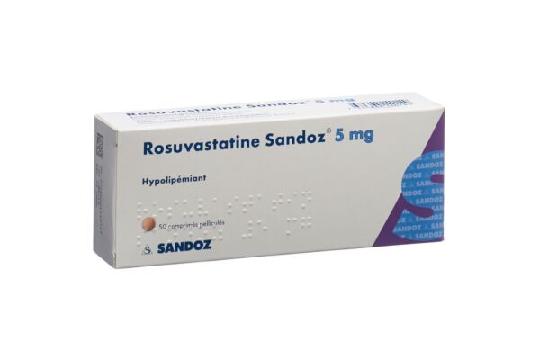 Rosuvastatine Sandoz cpr pell 5 mg 50 pce