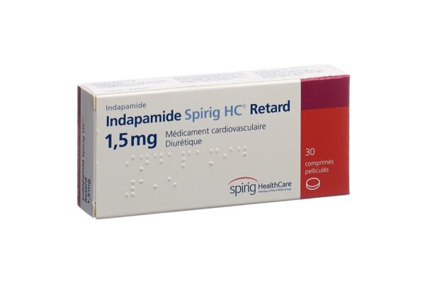 Indapamide Spirig HC cpr pell ret 1.5 mg 30 pce