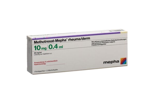 Methotrexat-Mepha rheuma/derm sol inj 10 mg/0.4ml ser pré