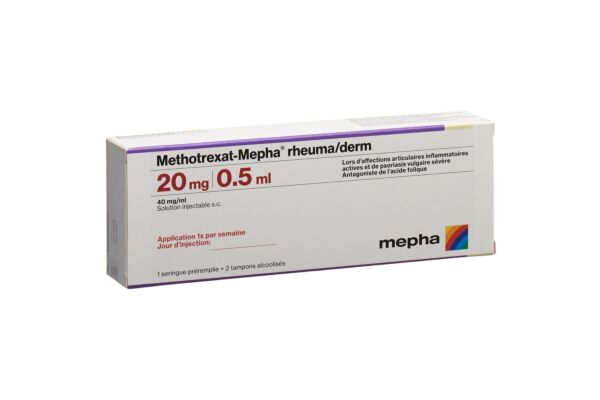 Methotrexat-Mepha rheuma/derm sol inj 20 mg/0.5ml ser pré