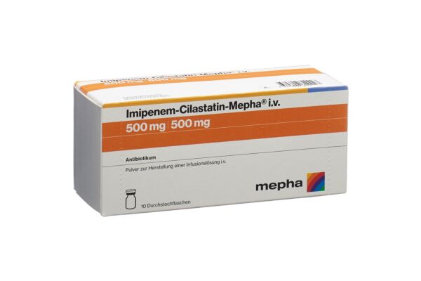 Imipenem-Cilastatin-Mepha subst sèche 500/500mg pour solution pour perfusion flac 10 pce