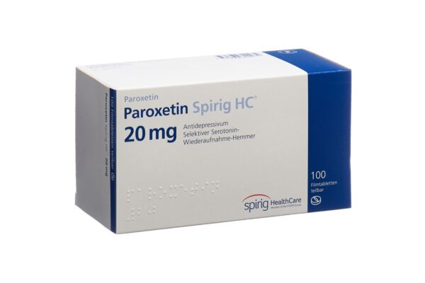 Paroxétine Spirig HC cpr pell 20 mg 100 pce