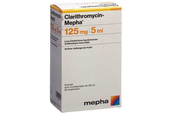 Clarithromycin-Mepha Gran 125 mg/5ml zur Herstellung einer Suspension zum Einnehmen Fl 100 ml