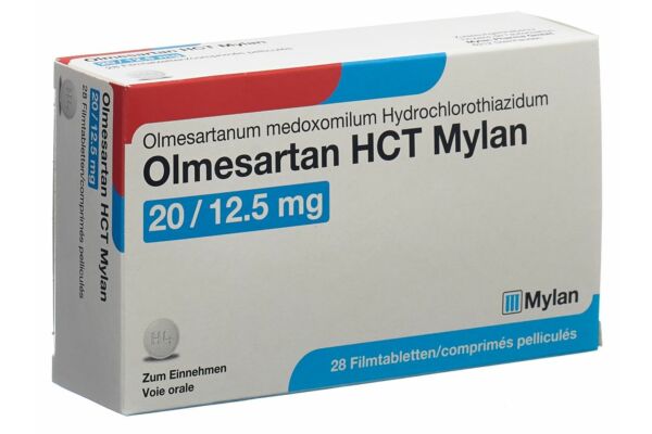 Olmesartan HCT Mylan cpr pell 20/12.5mg 28 pce