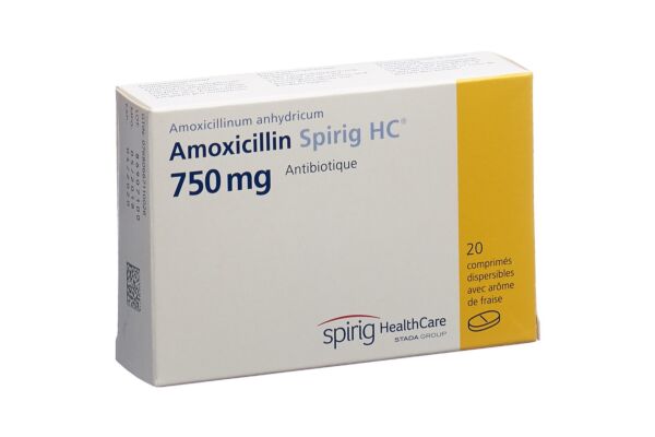 Amoxicilline Spirig HC cpr disp 750 mg 20 pce