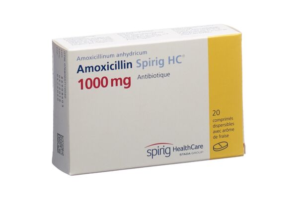 Amoxicilline Spirig HC cpr disp 1000 mg 20 pce