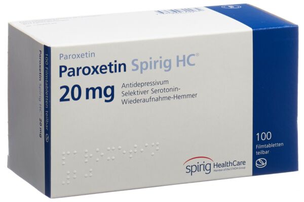 Paroxétine Spirig HC cpr pell 20 mg 10 pce