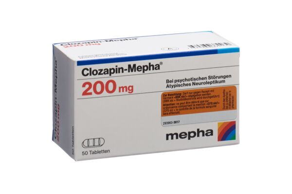 Clozapin-Mepha Tabl 200 mg 50 Stk