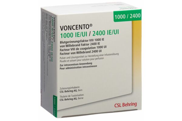 Voncento 1000 I.E./2400 I.E. Trockensub mit Solvens 10 ml Durchstf