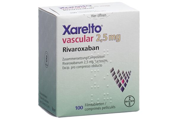 Xarelto vascular cpr pell 2.5 mg bte 100 pce