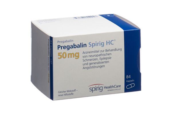 Prégabaline Spirig HC caps 50 mg 84 pce