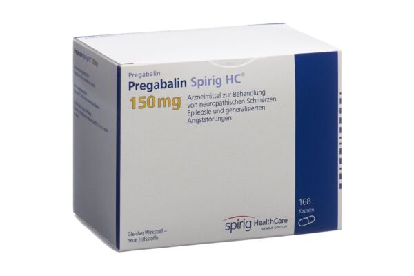 Prégabaline Spirig HC caps 150 mg 168 pce