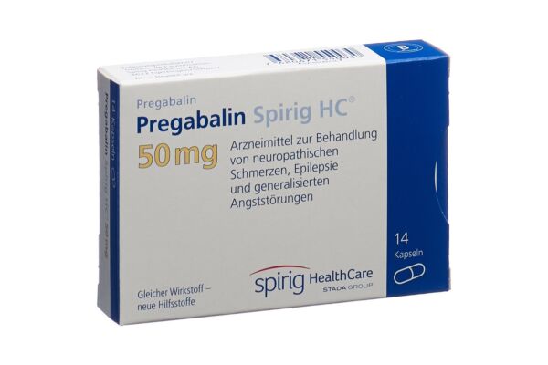 Prégabaline Spirig HC caps 50 mg 14 pce