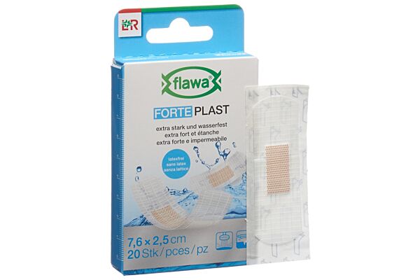 Flawa Forte Plast 2.5x7.6cm transparent 20 pce