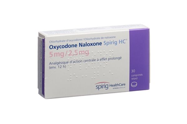 Oxycodon Naloxon Spirig HC Ret Tabl 5mg/2.5mg 30 Stk