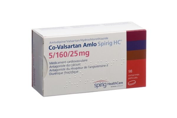 Co-Valsartan Amlo Spirig HC cpr pell 5/160/25mg 98 pce