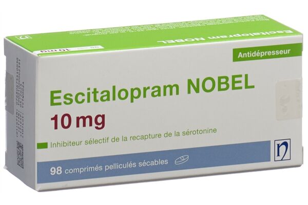 Escitalopram NOBEL Filmtabl 10 mg 98 Stk