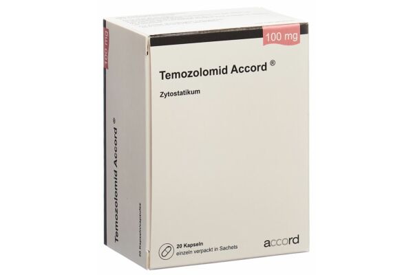 Temozolomid Accord caps 100 mg sach 20 pce