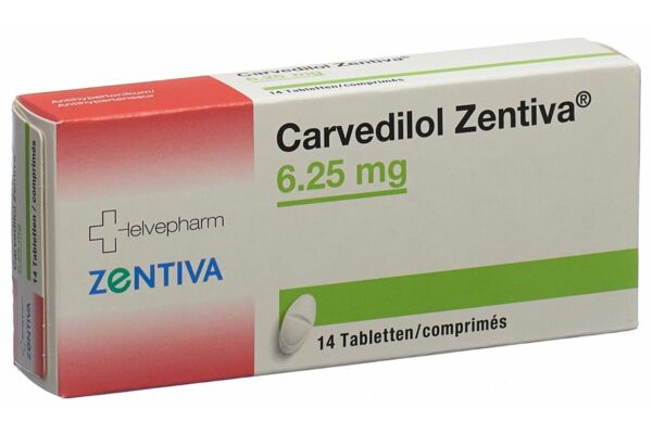 Carvedilol Zentiva Tabl 6.25 mg 14 Stk