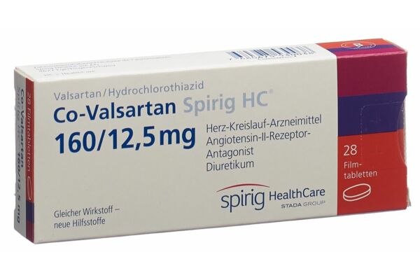 Co-Valsartan Spirig HC cpr pell 160/12.5 mg 28 pce