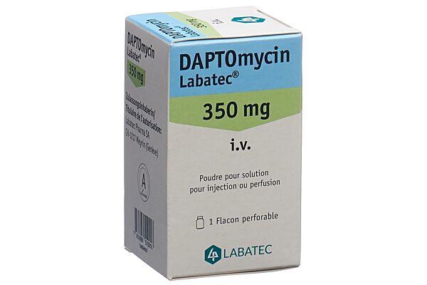 Daptomycin Labatec subst sèche 350 mg pour solution injectable ou pour perfusion flac