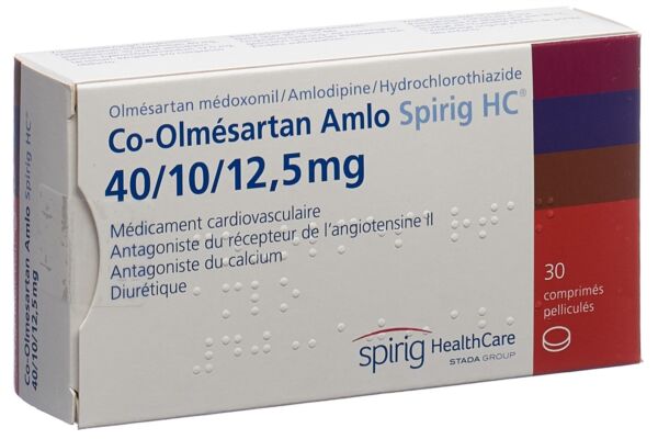 Co-Olmésartan Amlo Spirig HC cpr pell 40/10/12.5 mg 30 pce