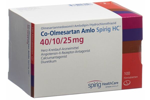 Co-Olmesartan Amlo Spirig HC Filmtabl 40/10/25 mg 100 Stk