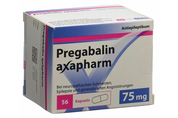 Prégabaline axapharm caps 75 mg 56 pce