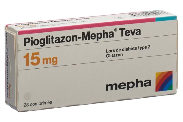 Pioglitazon-Mepha Teva Tabl 15 mg 28 Stk