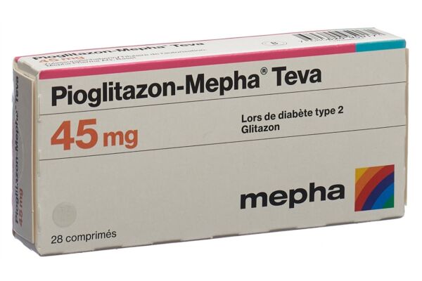 Pioglitazon-Mepha Teva Tabl 45 mg 28 Stk