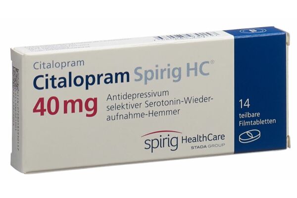 Citalopram Spirig HC cpr pell 40 mg 14 pce