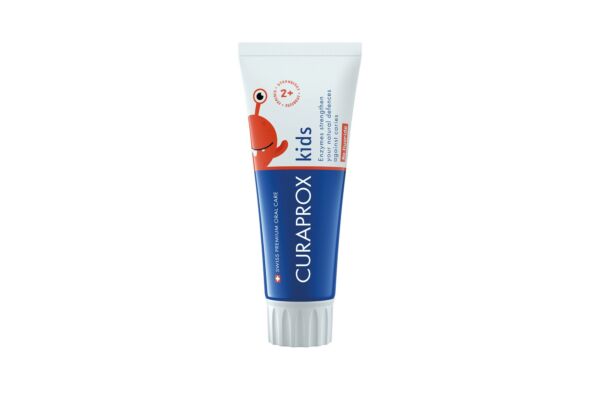 Curaprox kids dentifrice pour enfants fraise sans fluorure 60 ml