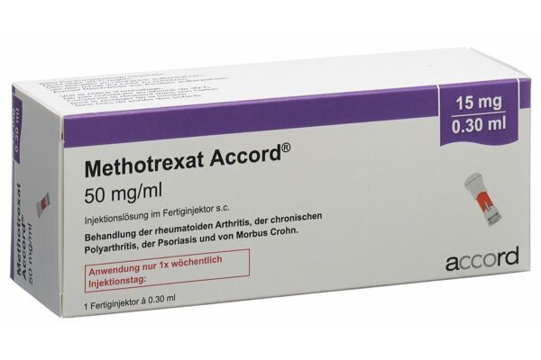 Methotrexat Accord Inj Lös 15 mg/0.3ml Fertiginjektor 0.3 ml