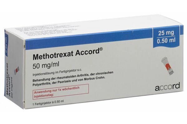 Methotrexat Accord Inj Lös 25 mg/0.5ml Fertiginjektor 0.5 ml