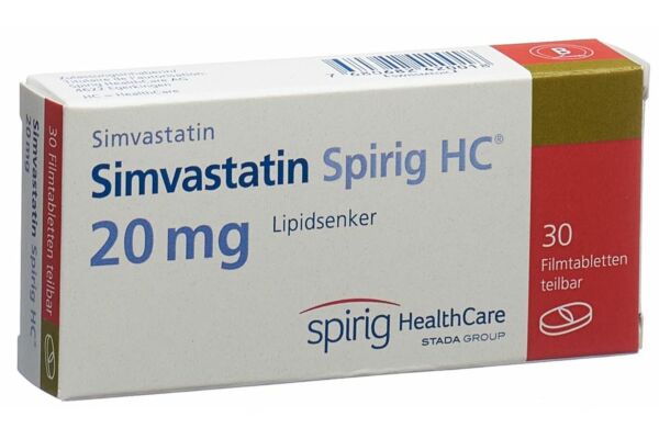 Simvastatin Spirig HC Filmtabl 20 mg 30 Stk