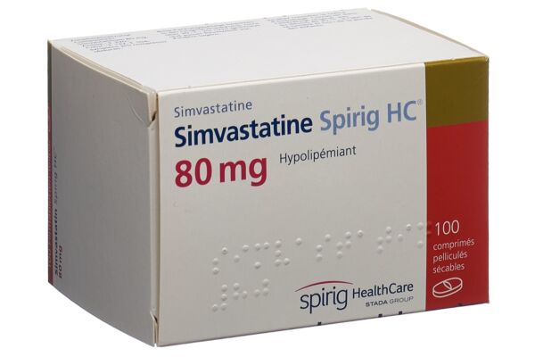 Simvastatine Spirig HC cpr pell 80 mg 100 pce