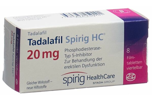 Tadalafil Spirig HC cpr pell 20 mg 8 pce