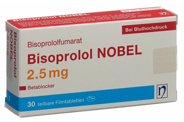 Bisoprolol NOBEL Filmtabl 2.5 mg 30 Stk