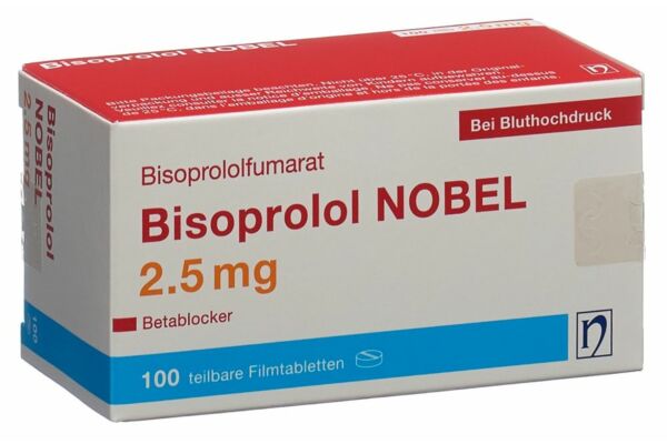 Bisoprolol NOBEL Filmtabl 2.5 mg 100 Stk