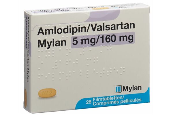 Amlodipin Valsartan Mylan cpr pell 5mg/160mg 28 pce