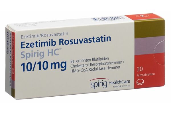 Ezétimibe Rosuvastatine Spirig HC cpr pell 10/10 mg 30 pce