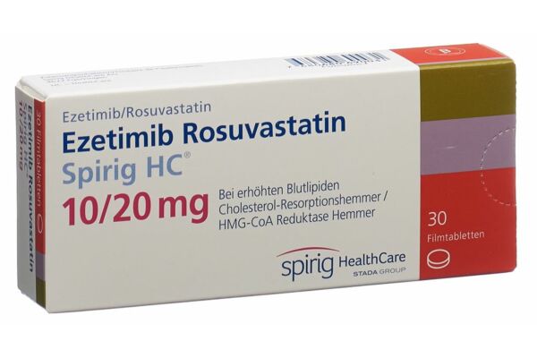 Ezétimibe Rosuvastatine Spirig HC cpr pell 10/20 mg 30 pce