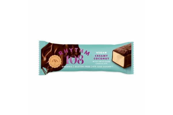 RHYTHM108 Super Coconut Dark Chocolate Bar glutenfrei vegan 15 x 33 g