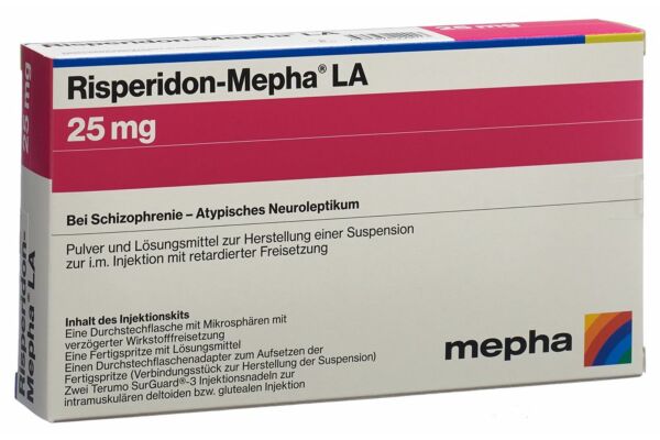 Risperidon-Mepha LA subst sèche 25 mg avec solvant kit inj