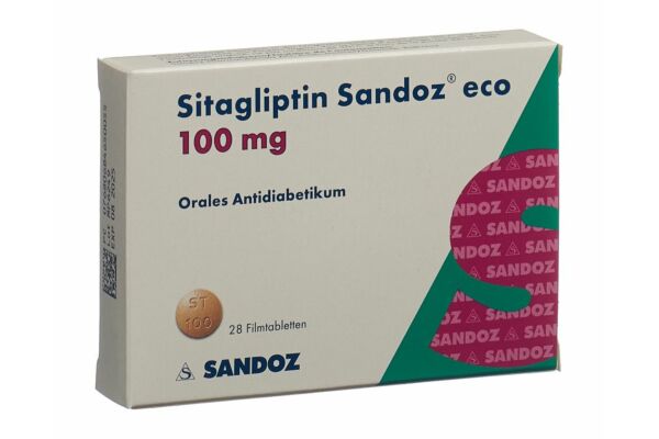 Sitagliptine Sandoz eco cpr pell 100 mg 28 pce